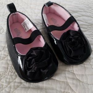 Black Patent Baby Crib Shoes